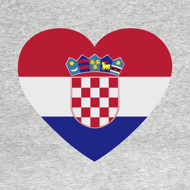 I Love Croatia // Heart-Shaped Croatian Flag by SLAG_Creative